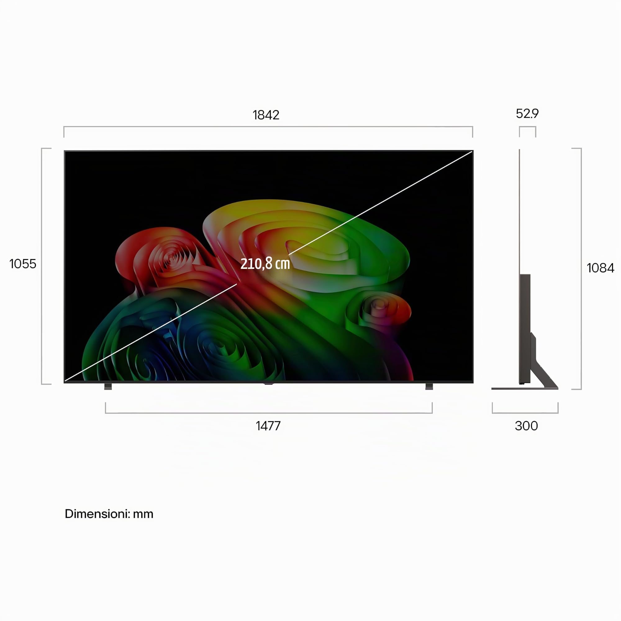 LG OLED AI 83 Pollici, Serie B6E 2026 Smart TV 4K - OLED83B6ELB | Nero Perfetto, Dolby Vision & Atmos, Processore ?8 Gen3, AI Magic Remote, WebOS, Gemini, Copilot, VRR, G-Sync 4K@120Hz
