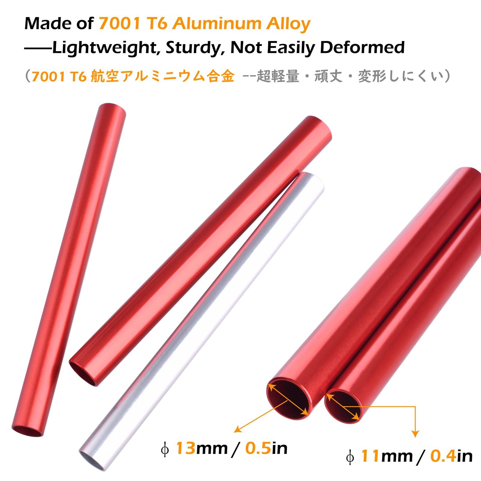 Amazon.co.jp: アルミ合金 テント ポールス 応急 修理 管端栓 テント