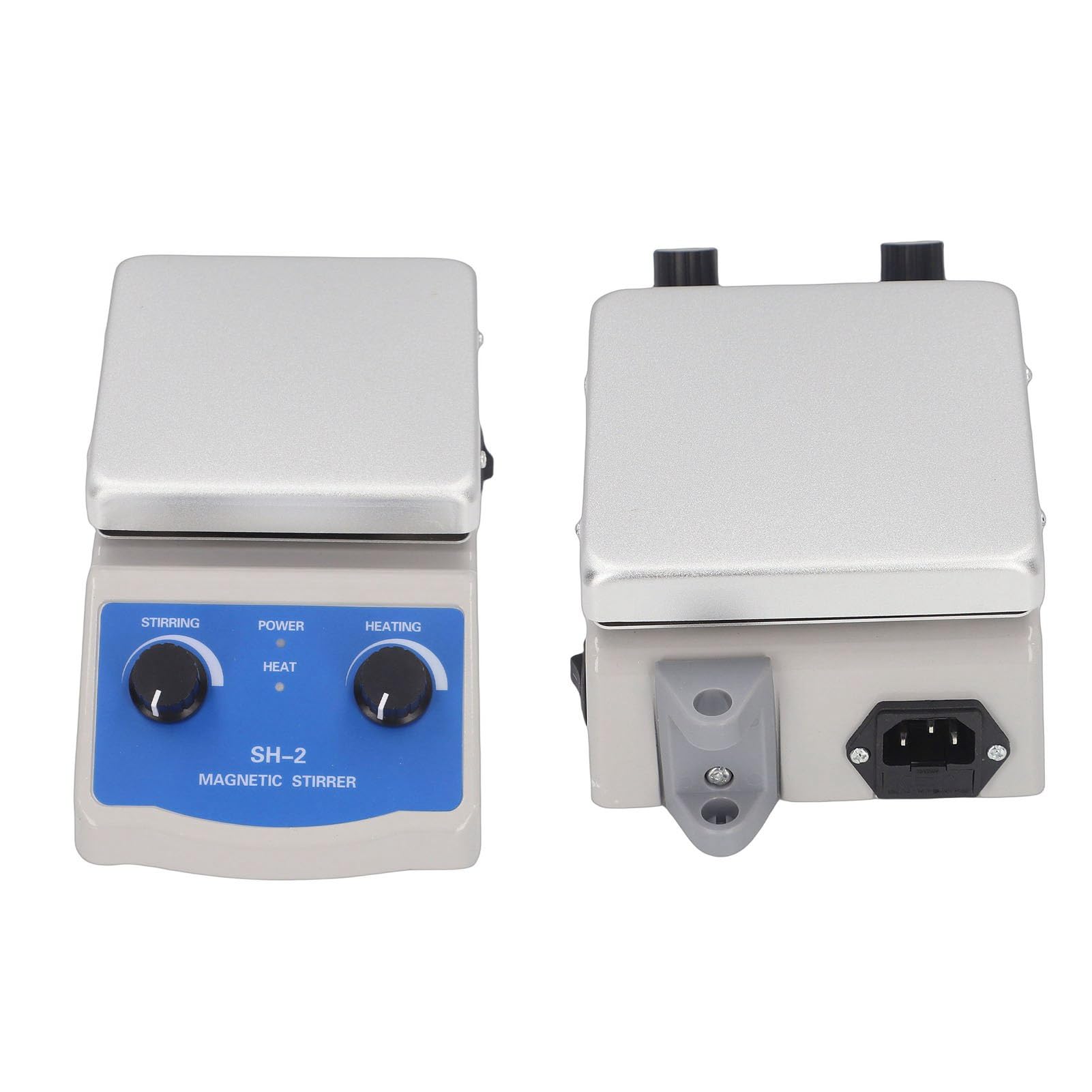 FTVOGUE Miscelatore Magnetico da Laboratorio Agitatore Magnetico con Piastra Riscaldante da 180 W Velocità Regolabile Continua 0-1600 Min con Piastra Riscaldante in Acciaio Inossidabile