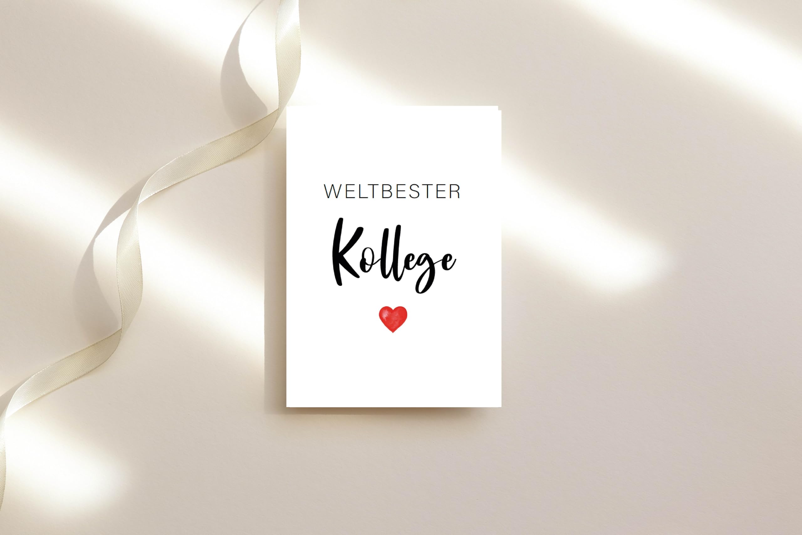Postkarte „Weltbester Kollege“ Mit Umschlag – A6, Hochwertig Bedruckt, Für Geburtstag Oder Danke