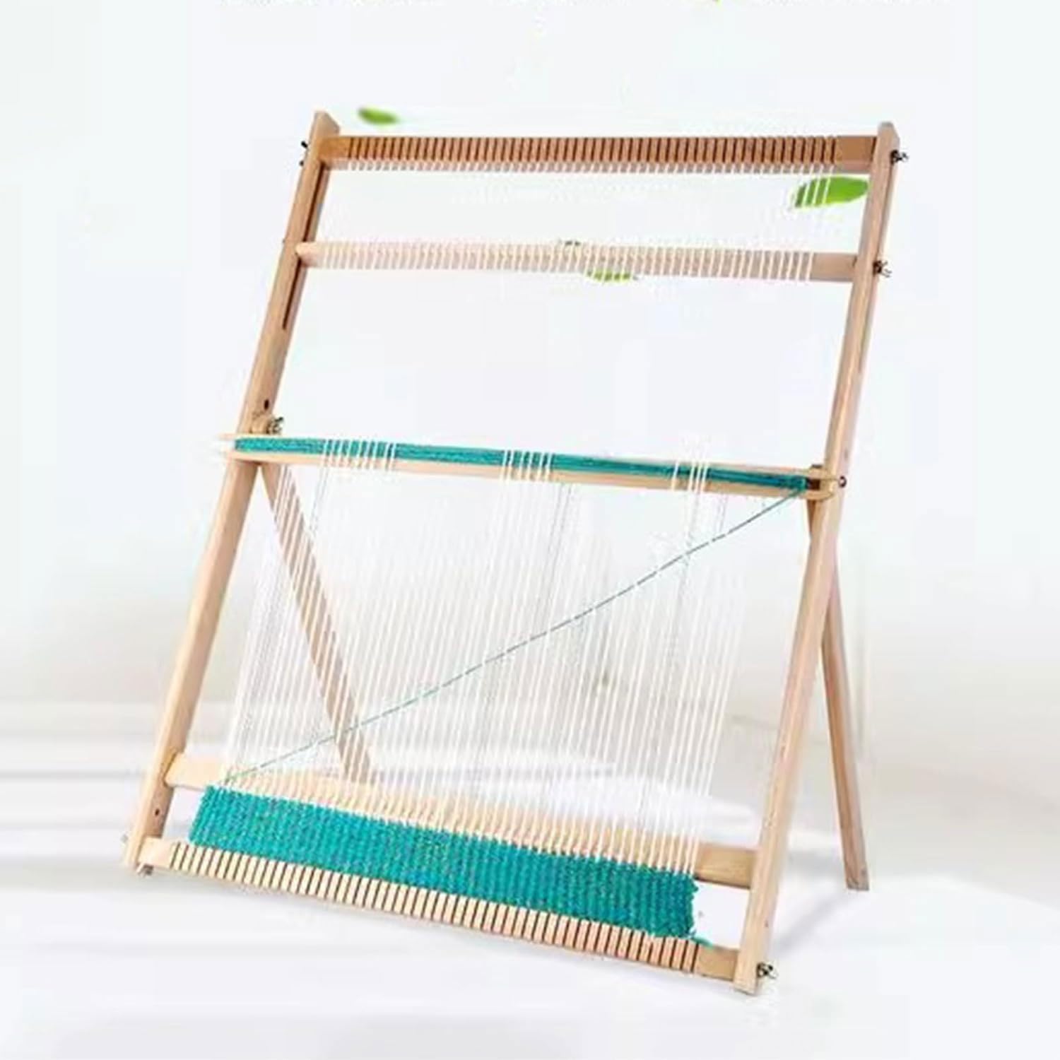 Wollspinnmaschine für den Unterricht, Holz Abnehmbarer Handwebstuhl für DIY, Tragbare Tapisserie Strickmaschine für Anfänger und Kinder