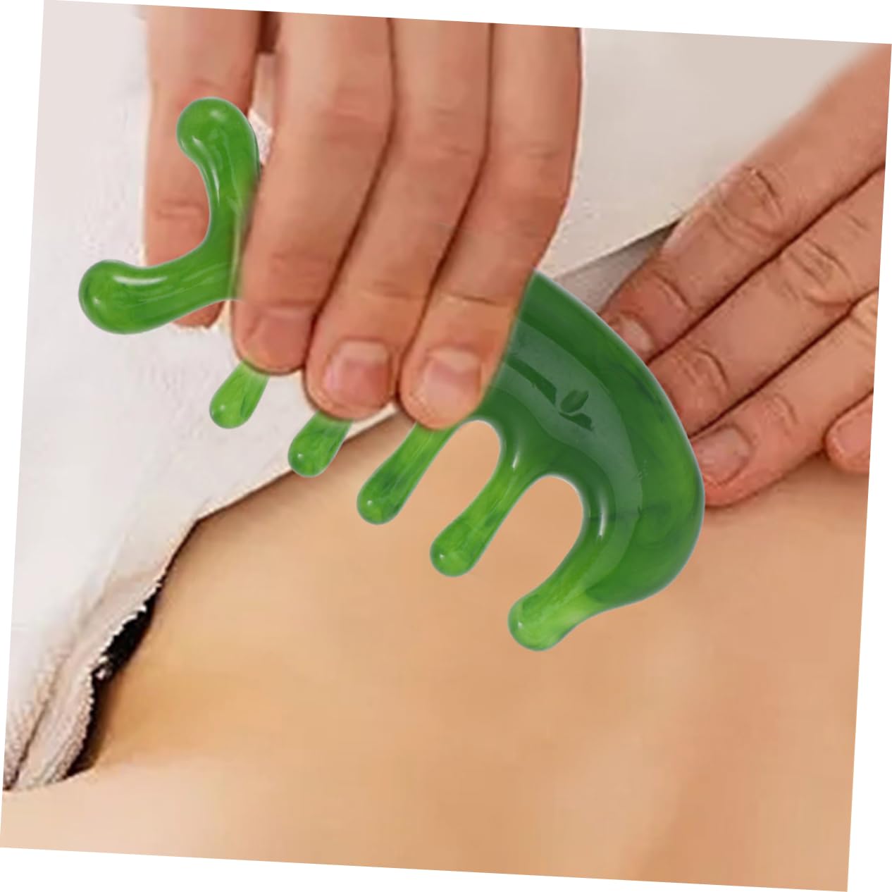 SHERCHPRY 5 Series Peine De Masaje Del Cuero Cabelludo Básico Peine De Masajes Para Piel De Cuidado Del Cabello De Acupuntura De Anchos Jade Verde 2 Piezas X 5