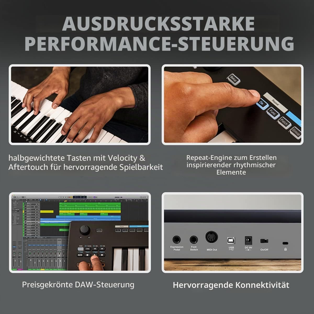Nektar Impact GXP61 | USB MIDI Controller Keyboard with Nektar DAW Integration