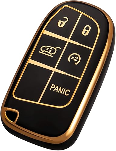 Miniatura 7 de OFFCURVE Funda para llavero de Jeep Dodge, funda de protección de TPU suave compatible con Jeep Grand Cherokee Renegade Chrysler 200 300 Dodge