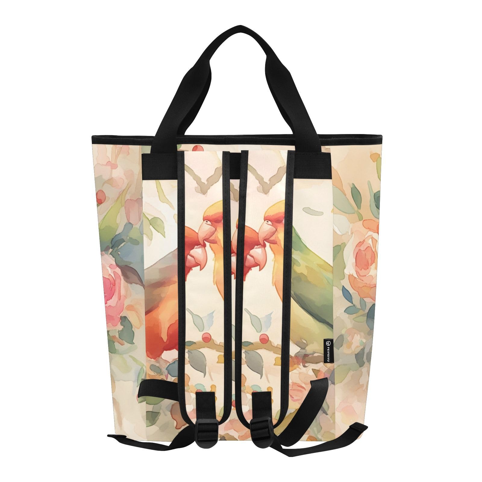 Bokkoy Bird Couple Insulated Cooler Bag with Ice Pack?Large Capacity Waterproof Thermal Lunch Bag?Reusable Cooler Bags for Picnic, Travel