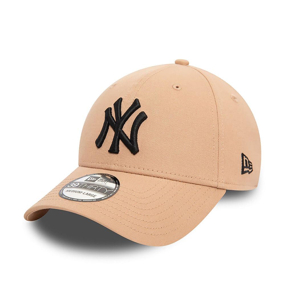 New Era Unisex Med Beige Adult's 39Thirty League Essential Mlb New York Yankees Baseball Cap Hat