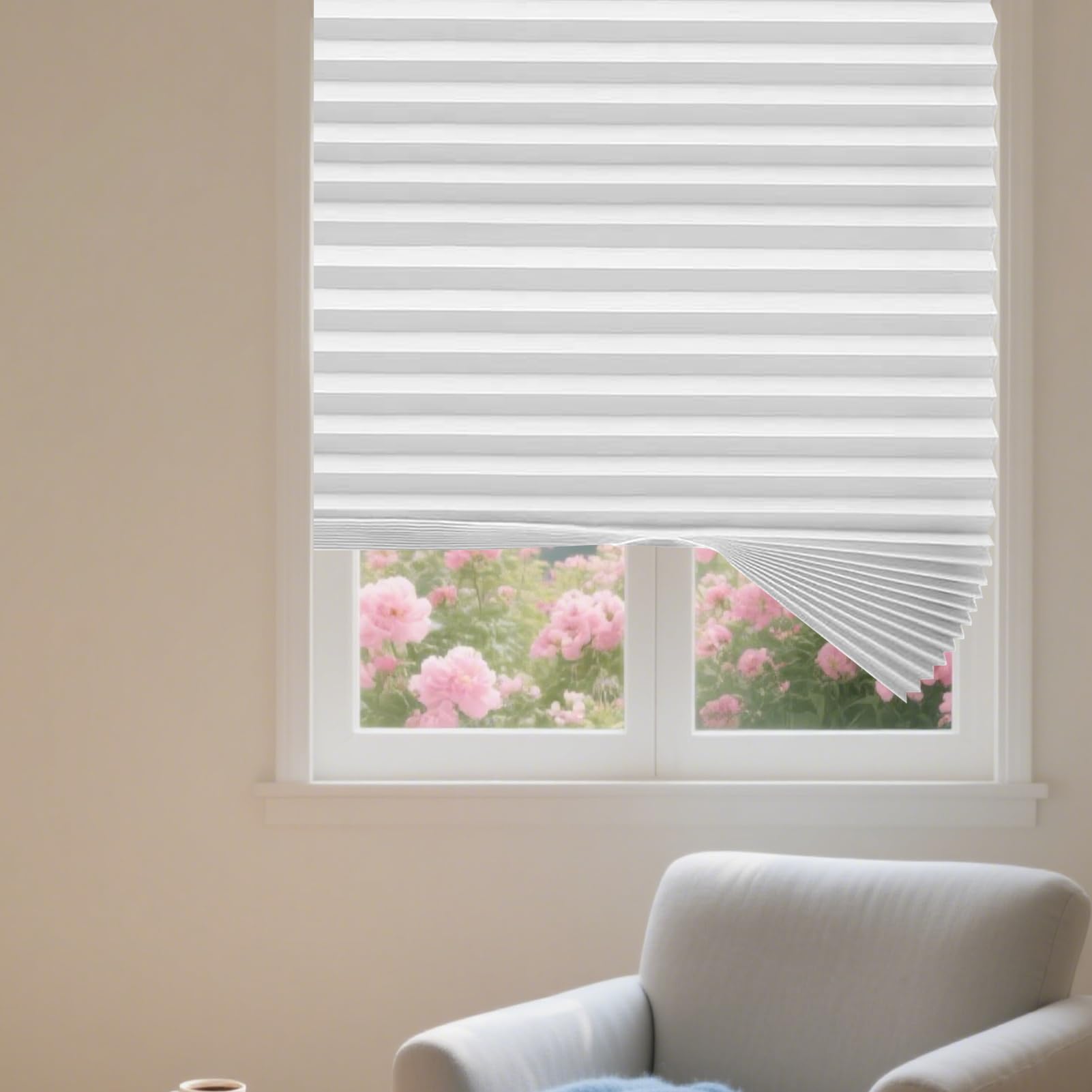 Cordless Window Coverings Shades, Sunshade Blocking Blinds, 23.62x70.87 Inches Portable Privacy Protection Window Blind, Ideal for Bedroom Kitchen Apartment Rv Vehicle Home