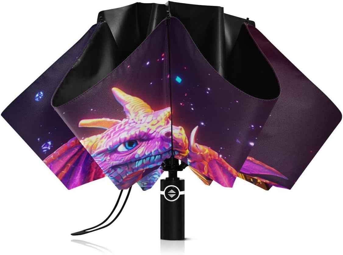 ALAZA Folding Umbrella Inverted Umbrella Automatic Open Close Compact Umbrella Portable Large for Rain Sun UV Protection Windproof