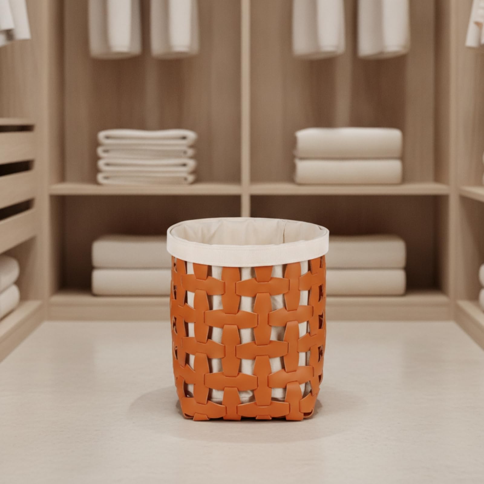 Cesta Almacenamiento la | corativa, Cesta Almacenamiento en Forma Cubeta, para Salón, Naranja, S