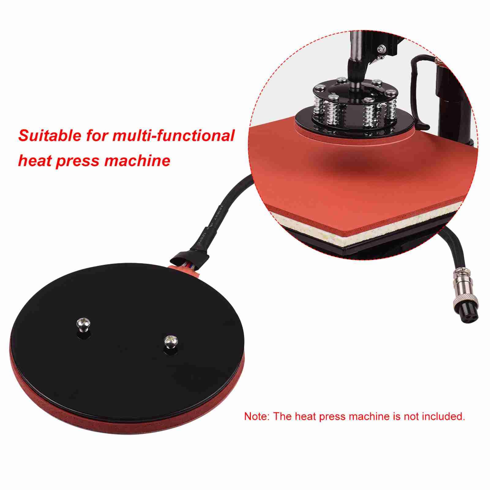 15.5cm Heat Press Plate Pad Sublimation Transfer Silicone Heating Pad Mat für Heat Press Machine kompatibel mit Multifunktionalen Combo Units ()
