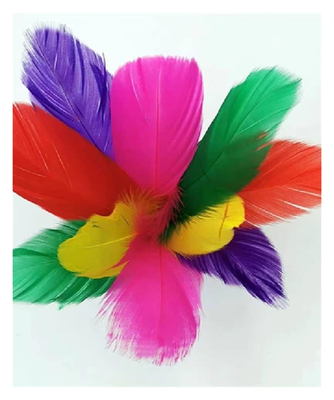 Volant De Kick (plume) - Set De 6, Pour Jeu D'exercice, Pieds/jambes, Extérieur/intérieur, 13 Cm