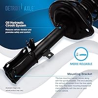 Vista 1493 de Detroit Axle - Kit de suspensión delantera de 10 piezas para Chevy Aveo Aveo5 Pontiac G3 Wave 2 Ready Struts Assembly 2 Enlaces de barra