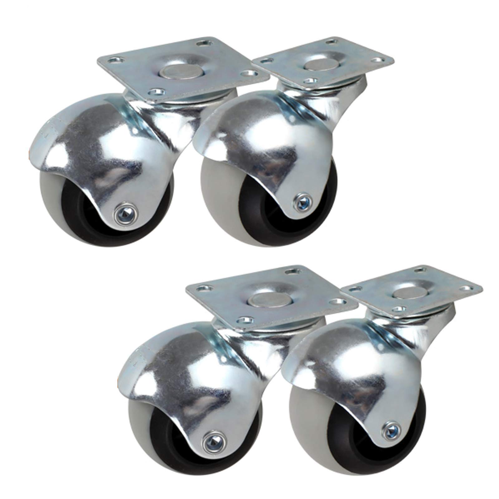 Sdgdxfsr One Color Castors, Tpr Trolley Wheels,360 Degree Rotating Ball Castors With Plate
