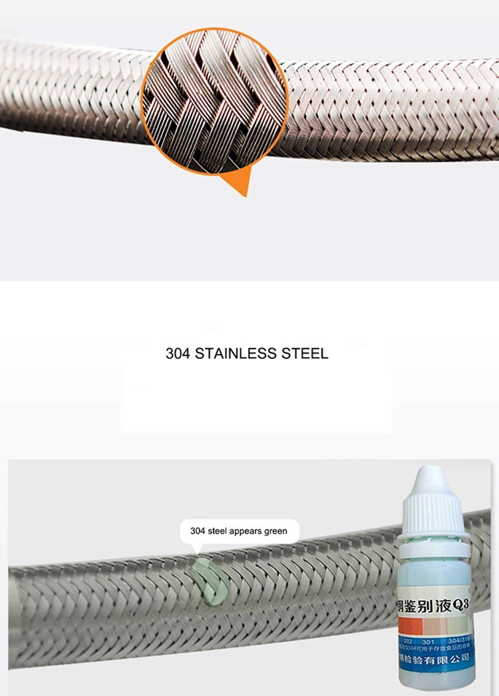 SBD 36" Inch Stainless Steel Connection Pipe for geyser | Connection Pipe for Faucet | Geyser Inlet Pipe | Geyser Outlet Pipe | Hose Pipes - Pack of 2 4