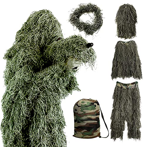 Bseical Ghillie Camouflage 3D, Tenue de Camouflage Ghillie, Ghillie