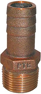 Groco Straight Pipe to Hose Barb Fitting, Standard Flow, 3/4