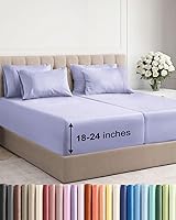 Vista 41 de Juego de sábanas de tamaño California king, transpirables, refrescantes, con esquinas extraprofundas de 18-24 pulgadas, de ajuste fácil