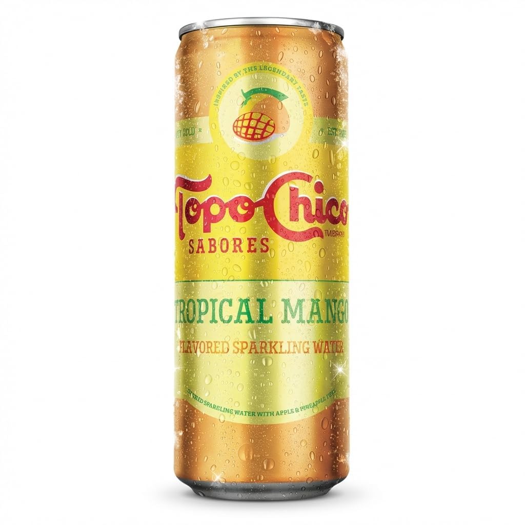 Topo Chico Sabores Sparkling Mineral Water Variety Pack, 12 Pack (12 oz Bottles) – Lime Mint, Passionfruit, Raspberry Lemon, Tangerine Ginger, Tropical Mango, Blueberry Hibiscus – Naturally Flavored Carbonated Water