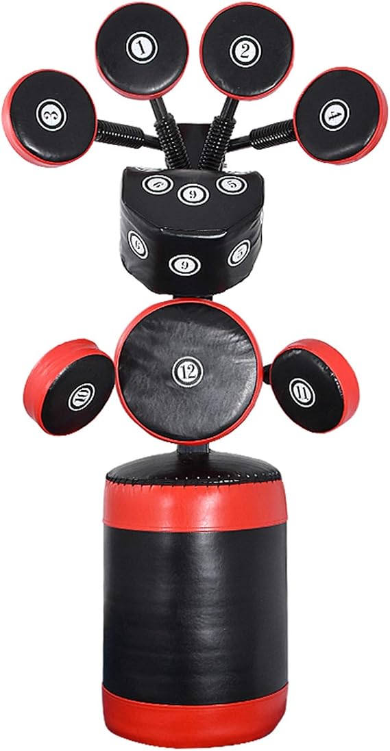 Sacco Da Boxe Autoportante 180cm – Gonfiabile Per MMA, Muay Thai E Fitness, Antistress Per Adulti E Ragazzi