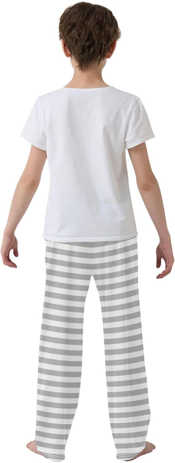 Sinestour Pajama Pants with Pocket Soft Pj Bottom Sleep Pants for 6-14 Years