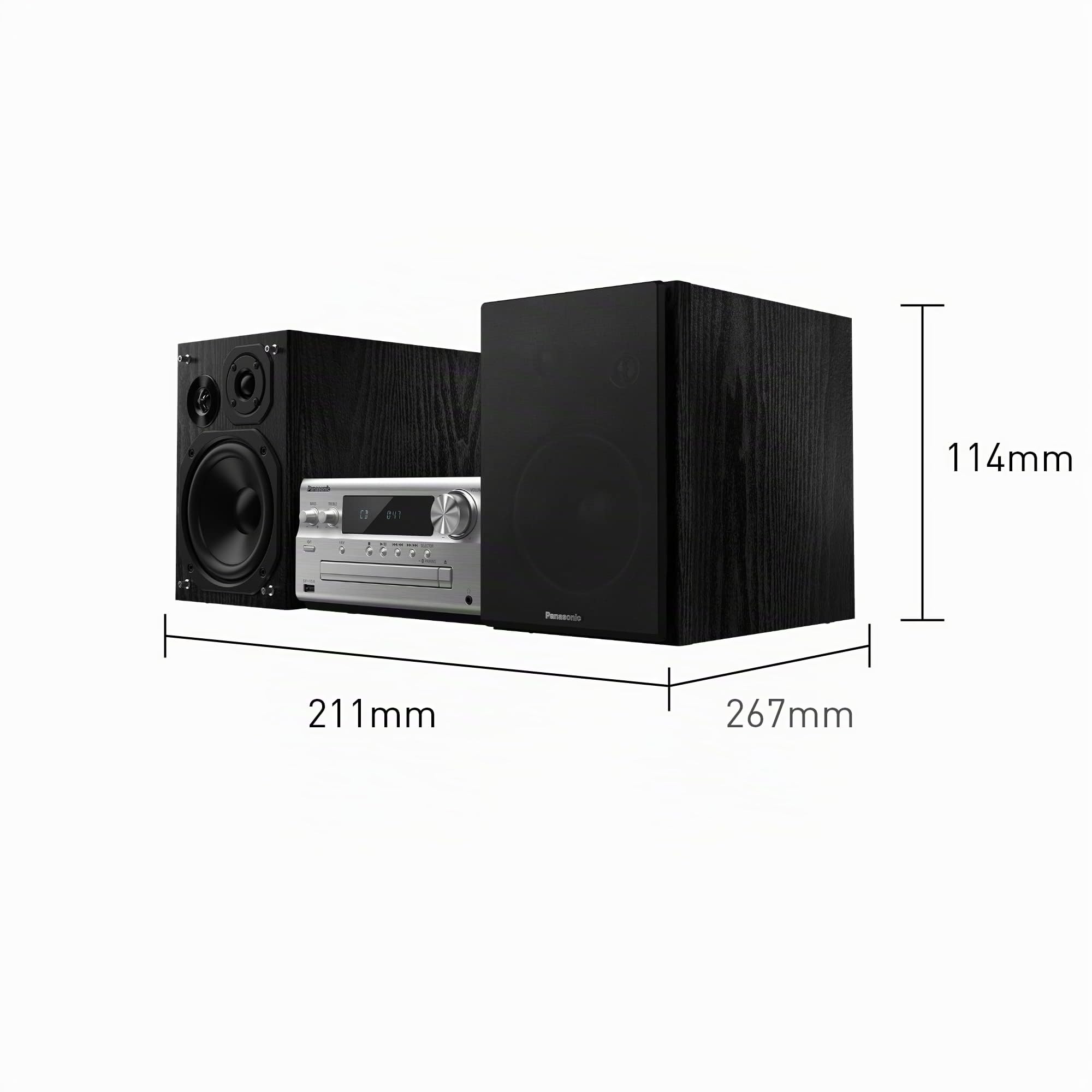 Panasonic SC-PMX802E-S Chaîne Hi-FI Premium avec Radio Dab, Lecteur CD et Streaming Hi-Res, Chromecast Intégré, Bluetooth, AirPlay 2, Haut-Parleurs 3 Voies, Argent