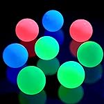 Skylety 8 Pieces Glow in The Dark Sticky Balls 1.8 Inches Elevated Glowing Stress Ceiling Lumi Balls Relax Cool Asmr Stuff for Ceiling Wall Adults (Pink, Yellow, Blue, Green)