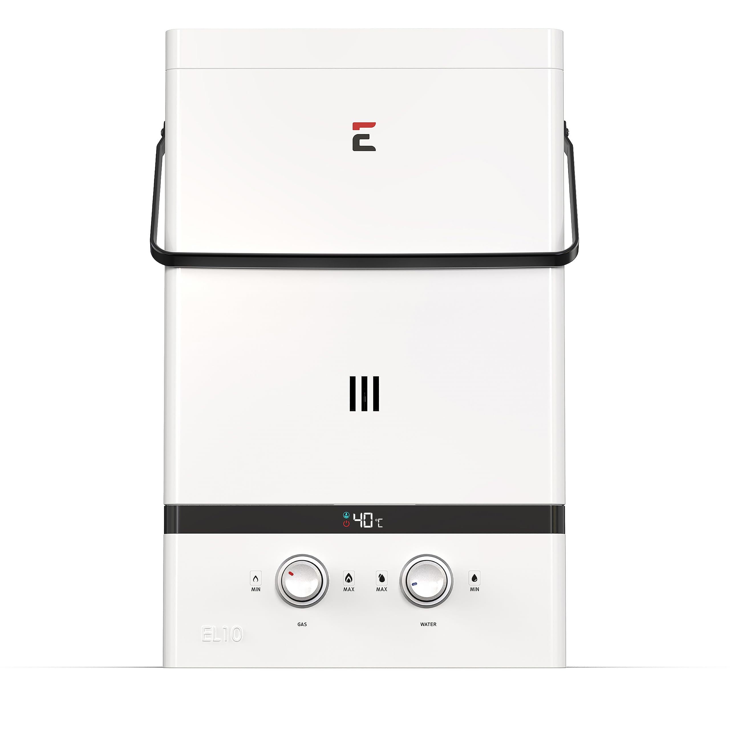 Calentador de agua instantáneo portátil para exteriores Eccotemp Luxé de 10 LPM, 50 mbar