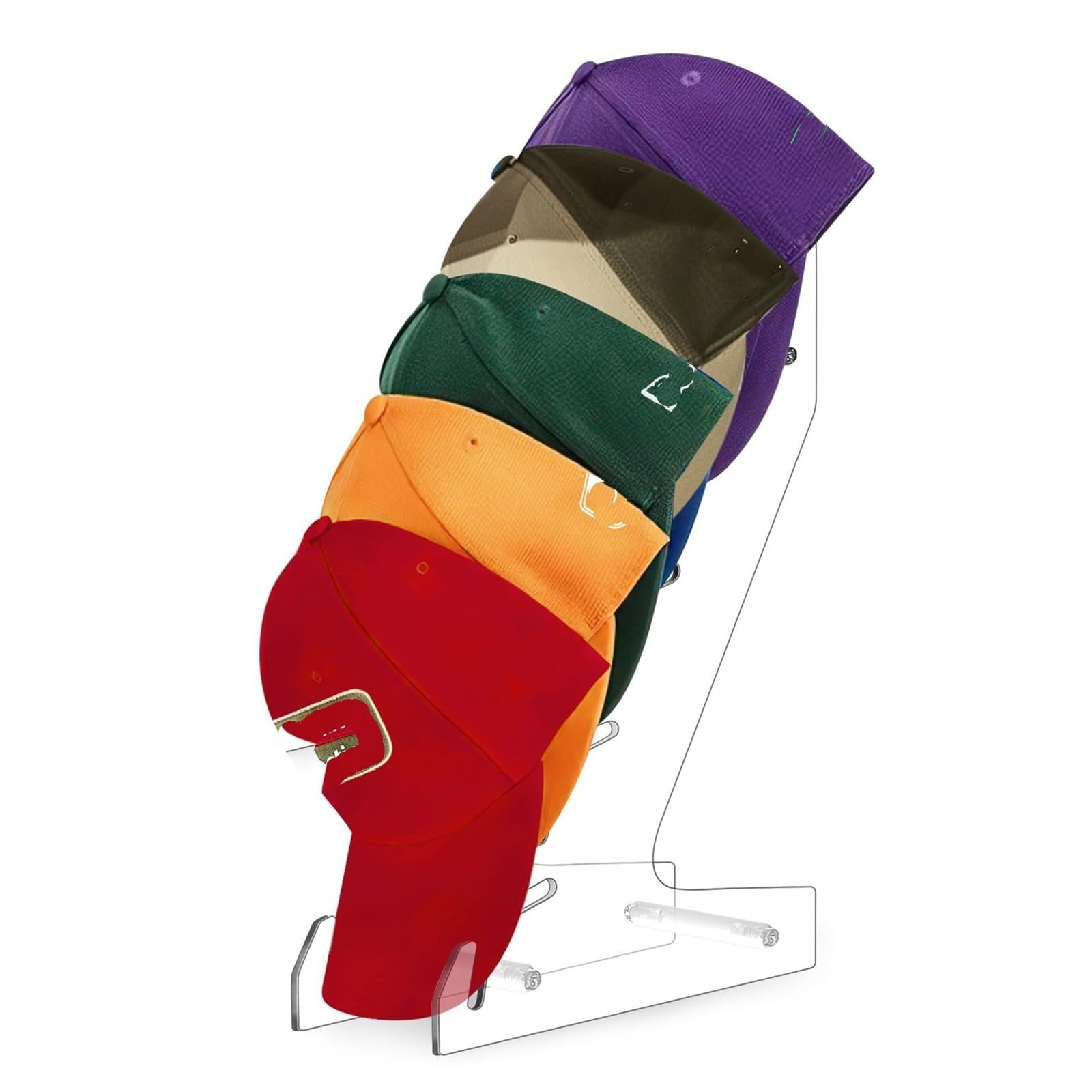 YAOHY Hat Stand for Baseball Caps, Acrylic Hat Racks Hat Holder Display and Organization for Closet, Bedroom, Dresser