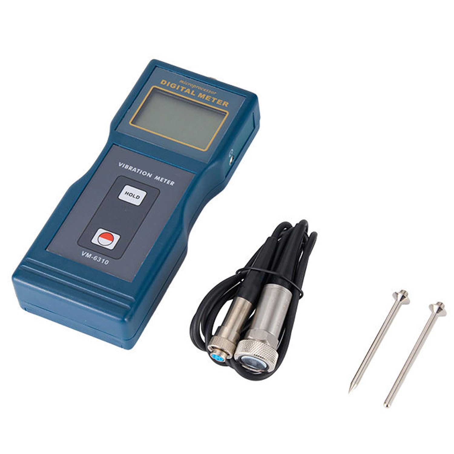 Vibrometro portatile, 0,01-199,9 Mm/s, precisione ± 5%, analizzatore di vibrazioni con sensore piezoelettrico per motori, motori HVAC e ventilatori