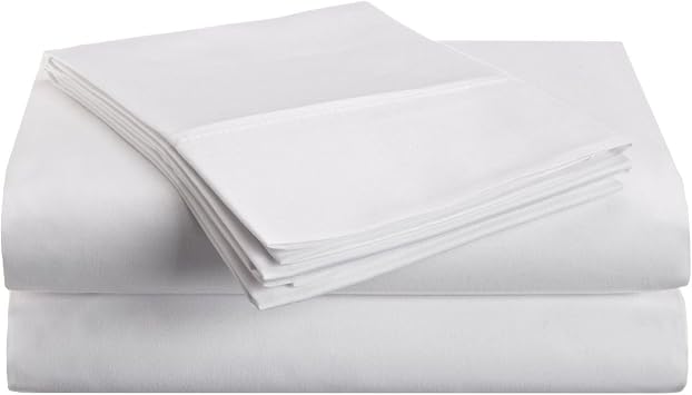 LaxLinen 600TC Super Soft Quality 100% Egyptian Cotton 4PC Bed Sheet Set 22" Inch Extra Deep Pocket King/ Standard, White Solid