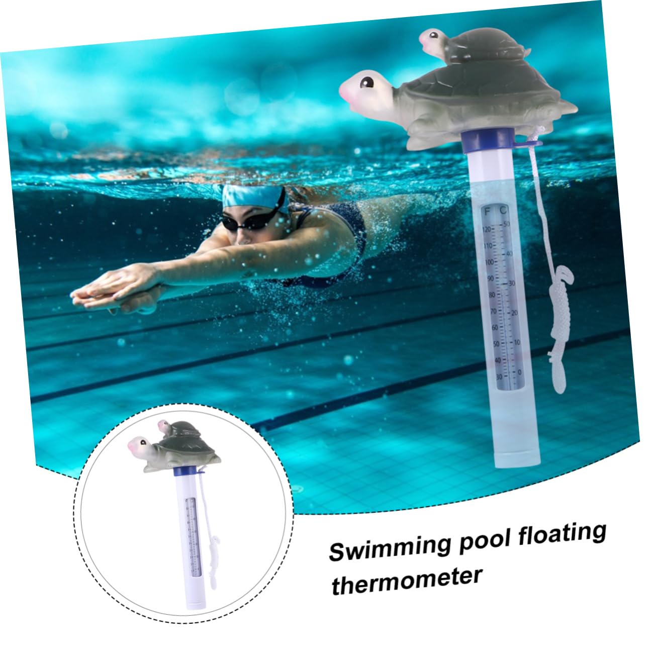BESTonZON 3 Pezzi Termometro Galleggiante Forma per Vasche da e Misuratore Temperatura per Design per Gas Emessi e Resistente