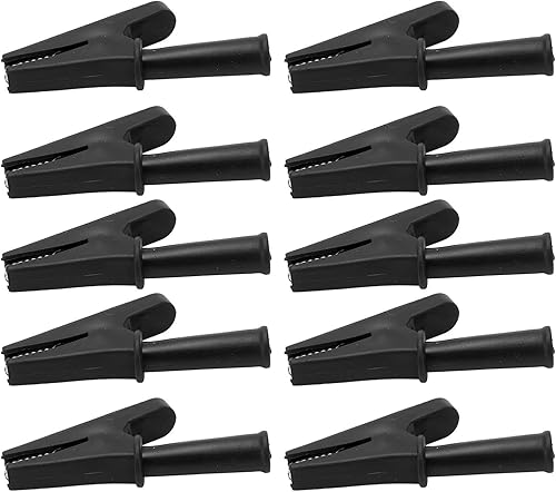 10 pinzas de prueba eléctricas, abrazadera de carga de potencia, abrazadera de prueba eléctrica de 20 A, corriente nominal de 0.394 in, abrazadera