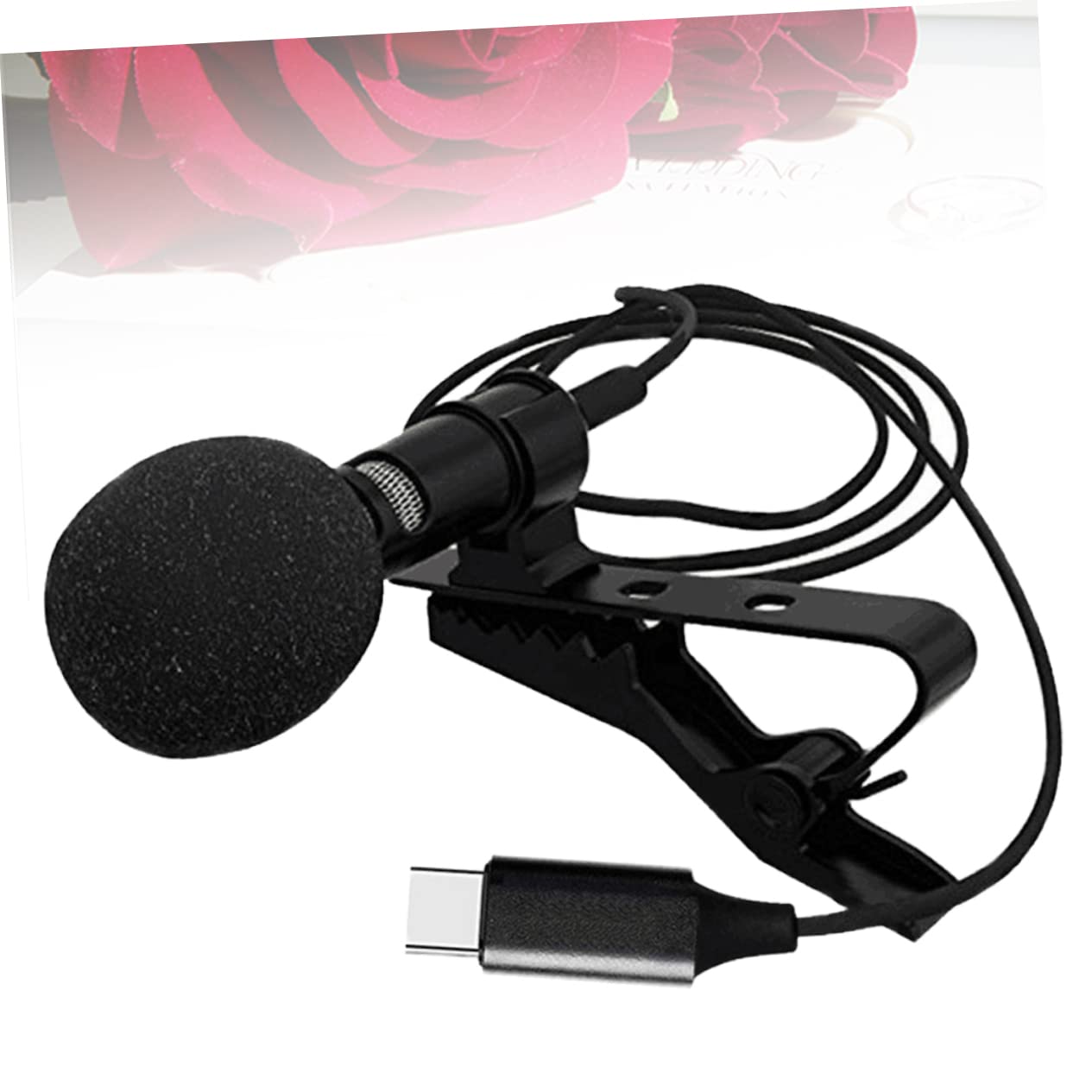 ERINGOGO -c Mini Microphone for Phone Lavalier Lapel Mic Condenser Recording Mic for Vlog Karaoke