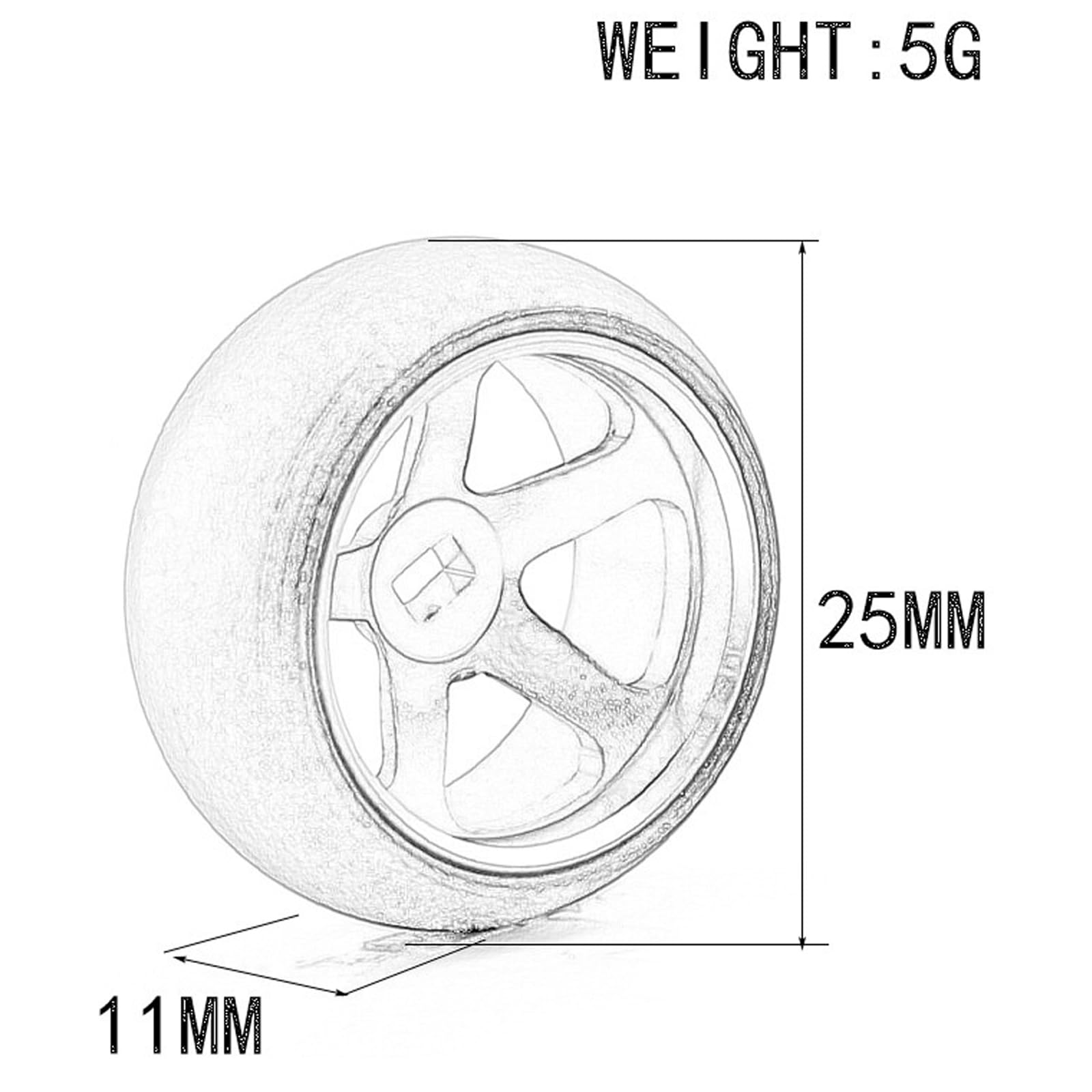RcThjia 4Pcs Rim Wheel Drift Tire for 1/28 Wltoys K969 K989 P929 284131 Drift Rally Kyosho Mini Series(Z/Q/D) - Image 2