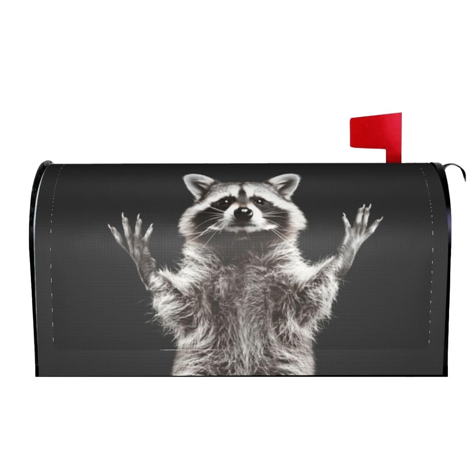 Funny Raccoon 05 Mailbox Covers Magnetic Wraps Post Letter Box Cover Garden Home Decor