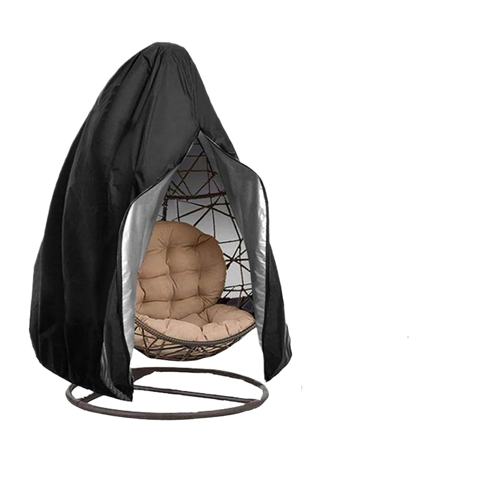 Lsyhhxc One Color Black Patio Chair Cover Egg Swing Waterproof