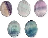 Vista 29 de Crafans Flat Back Gemstone Oval Cabochons Natural Stone Cabochons Healing Power Stone Chakra Crystal for Crafts DIY Jewelry Making Supplies