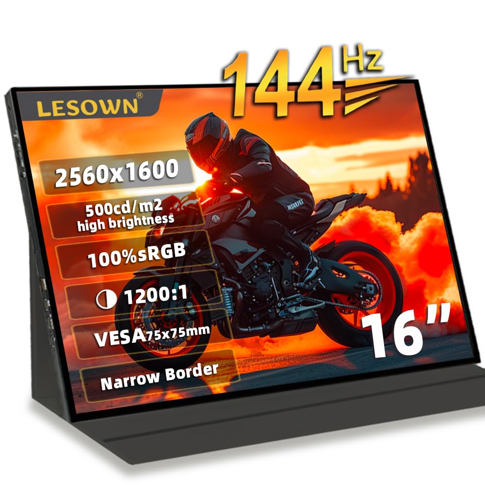 Amazon.com: LESOWN QHD 2.5K Portable Monitor 16 inch 2560x1600 USB