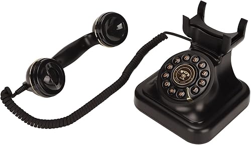 Vintage Corded Telephone with HD Large Microphone for Home Office Decor, Retro Landline Phone for Comfortable Calls, Plug and Play for Quick Setup