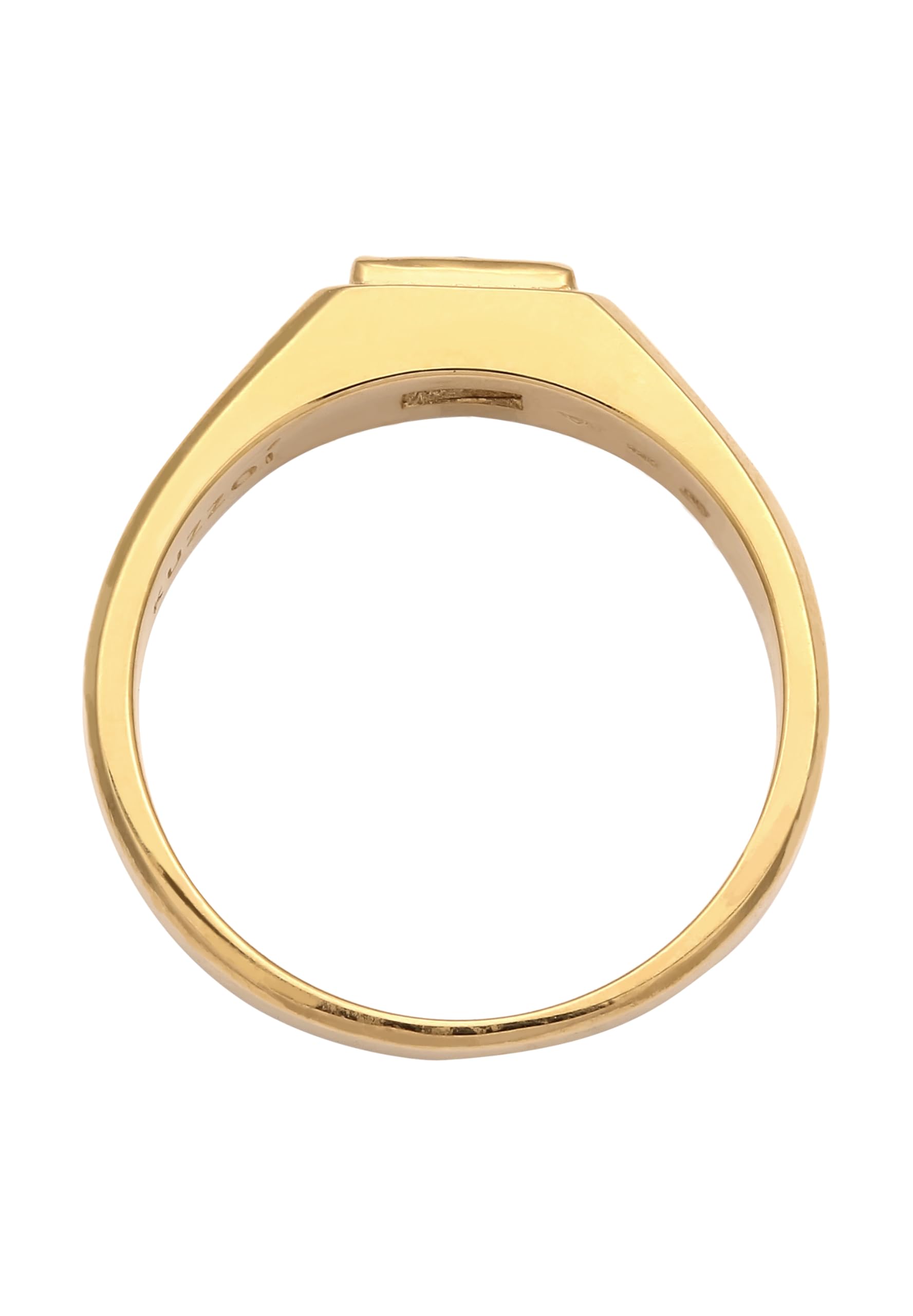 Kuzzoi Anello da uomo con zaffiro, in argento Sterling 925, placcato oro lucido, da uomo, misura 60-66, 0605282625