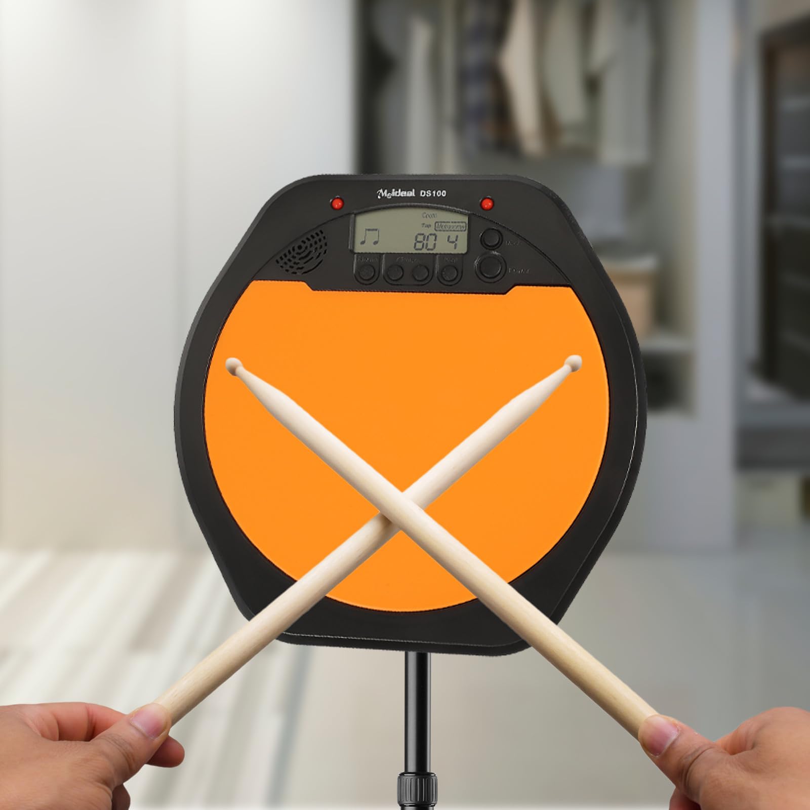 Toddmomy Pad de Batería Digital Metrónomo y Pantalla Lcd, Ligero y Resistente a Golpes, Material Asb y Silicona para Practicar Batería Electrónica