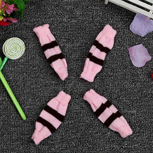 1 Set Of Knitted Winter Dog Scarf Hat Set Dog Warm Costume Pet Festival Strpe Clothes Winter Accessories Size Xxs Pink And Brown Pet Dog Utensils #TOP6