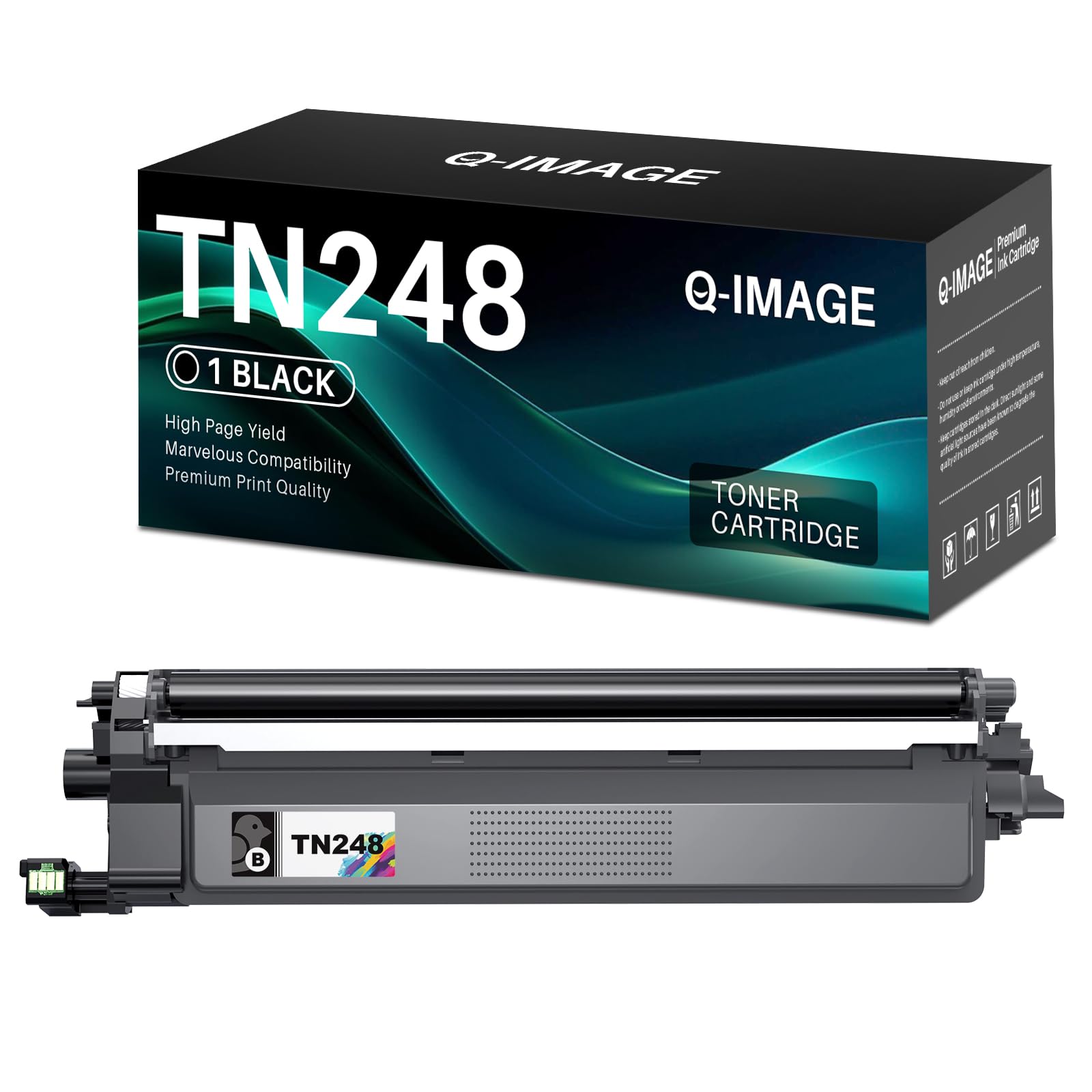Q-image TN248 Toner Kompatibel für Brother TN-248 TN248 TN248BK für Brother MFC-L3760CDW DCP-L3520CDWE DCP-L3520CDW DCP-L3560CDW MFC-L8390CDW MFC-L3740CDWE MFC-L3740CDW