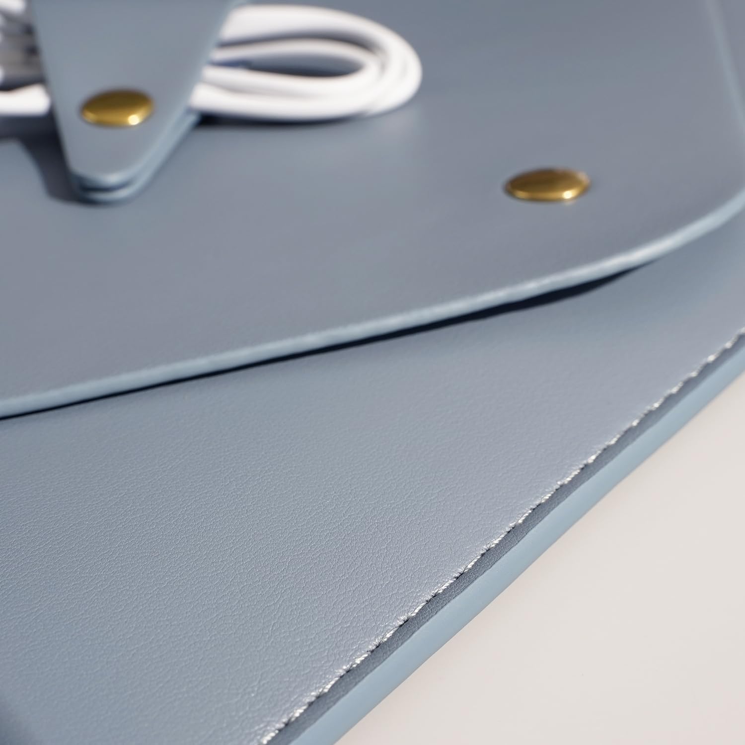 Funda para portátil de poliuretano 13" para MacBook Air 13" M3 2024, MacBook Pro 13" M2, Surface Pro 3/4/5/6/7, Dell XPS 13, bolsa pequeña, alfombrilla y organizador de cables, azul