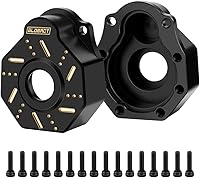 Vista 4 de GLOBACT Latón LCG Heavy Weight Caster Blocks Protal Drive C-Hubs 2.96 oz Contrapeso para 1/10 TRX4 TRX6 RC Crawler Car Upgrades Parts (2PCS)