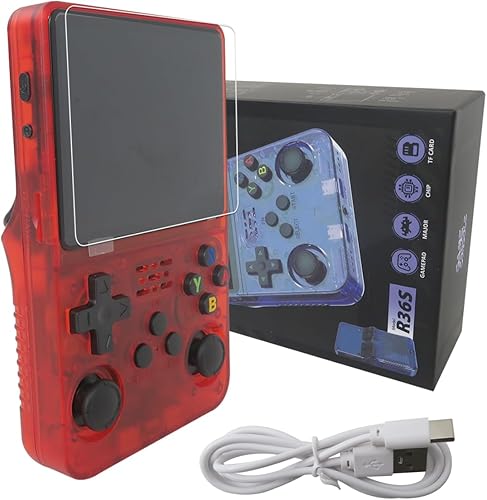 R36S - Consola de juegos de mano retro con pantalla IPS de 128G de 3.5 pulgadas incorporada más de 15000 juegos clásicos, sistema Linux de código