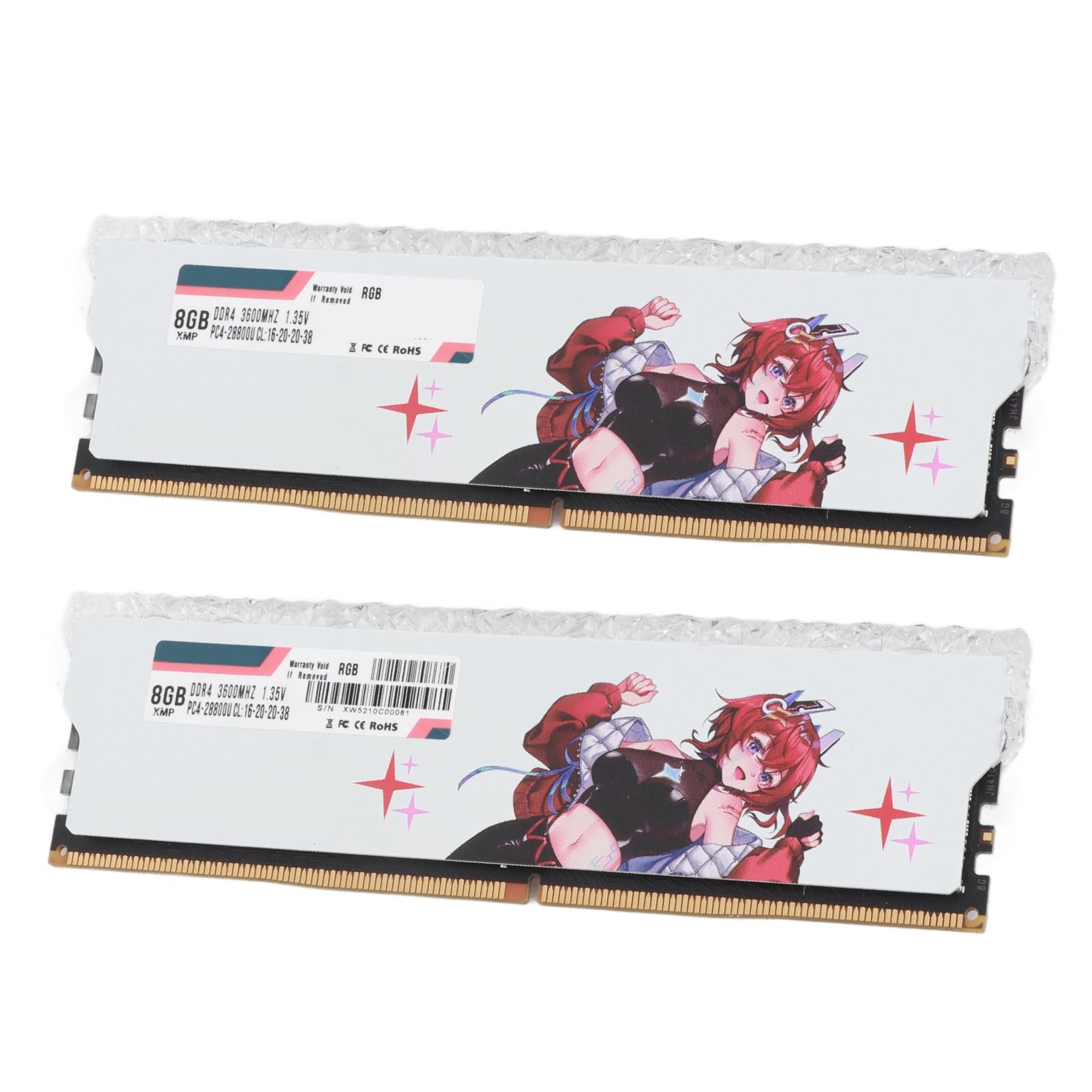 Generic Pamięć RAM DDR4, XMP2.0 Rozpraszanie Ciepła Stabilna wydajność Moduł Pamięci Stacjonarnej 3600 MHz Komputer do Gier (16 GB (2x8 GB))