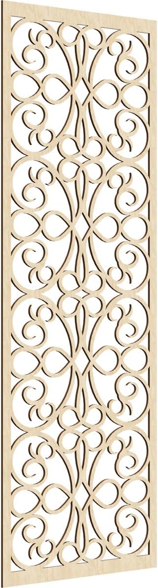 13 3/8"W x 34 3/8"H x 1/4"T Eureka Decorative Fretwork Wood Wall Panels, Alder