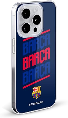 Miniatura 2 de Head Case Designs Officially Licensed FC Barcelona Barca Type Graphics Hard Back Case Compatible with Apple iPhone 14 Plus
