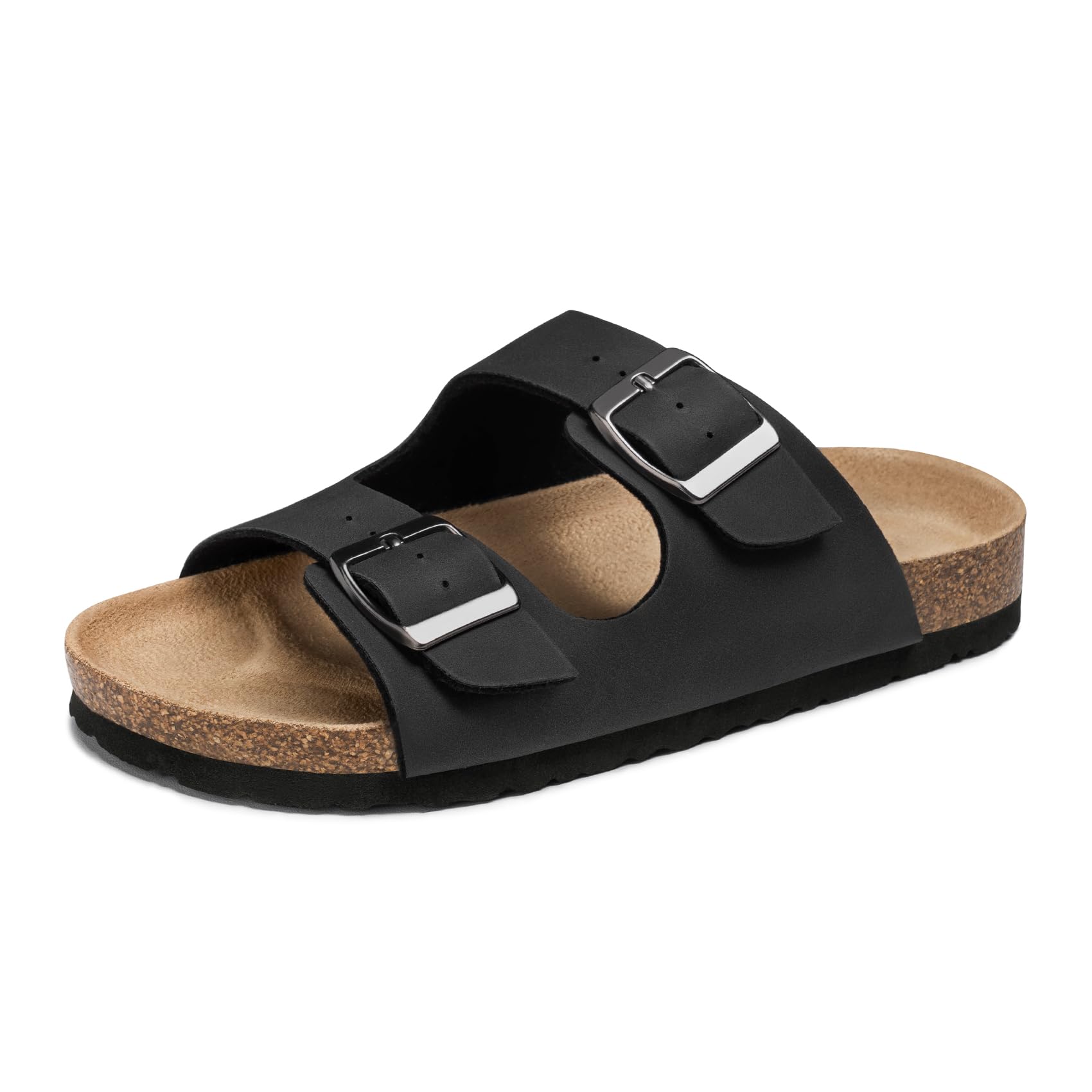 FITORY Kids Sandals Boys Girls Slides Cork Footbed Glitter Toddler Slippers